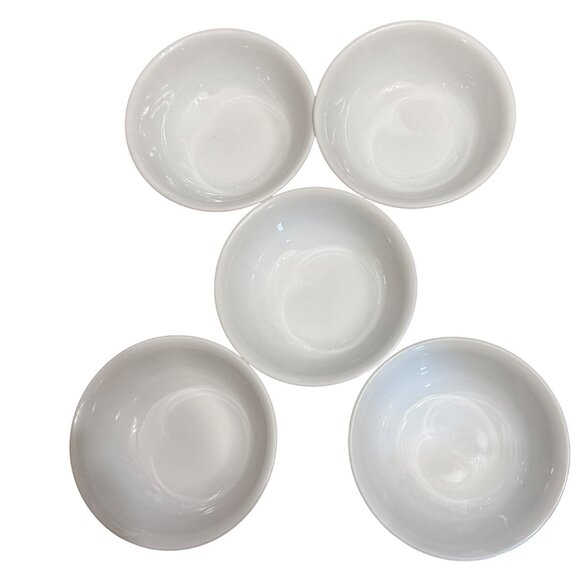 Set Of 5 Corelle Blue Hearts Cereal Bowls 6.25” Diameter White & Blue Design - Picture 4 of 7